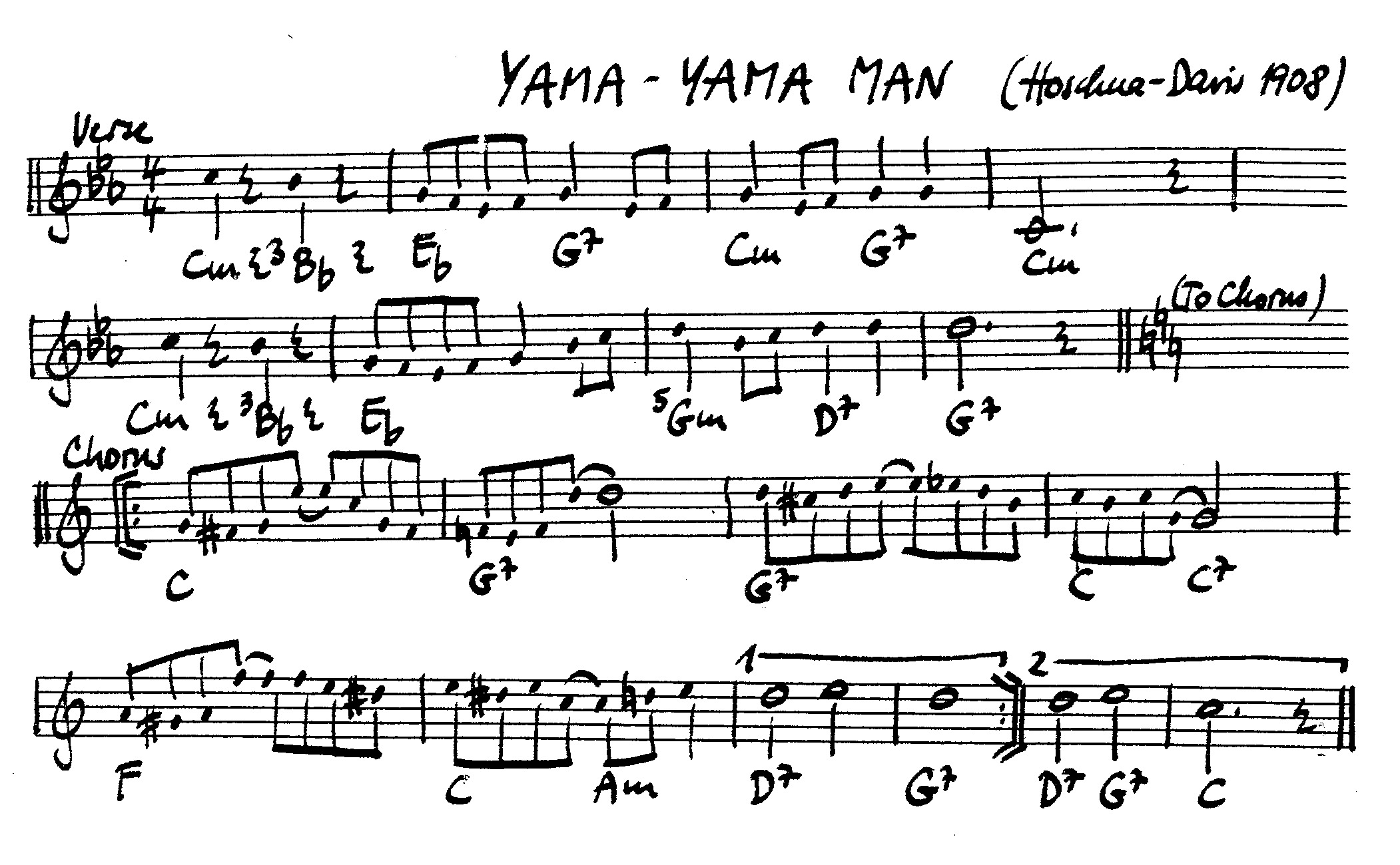 yama-yama man leadsheet – book us for your next 20s or gatsby event